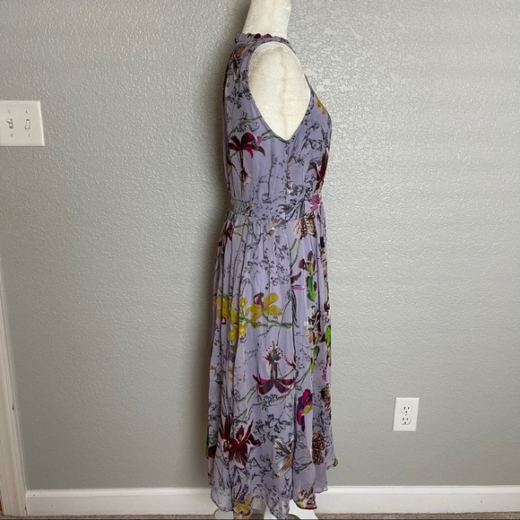 Anthropologie Floral Midi Dress - Lavender and Multicolor - Picture 5 of 14